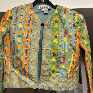 Carlisle Colorful Geometric Quilted Jacket